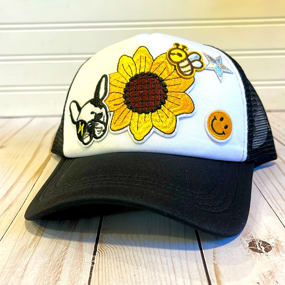 Trending Trucker hat with embroidered patches